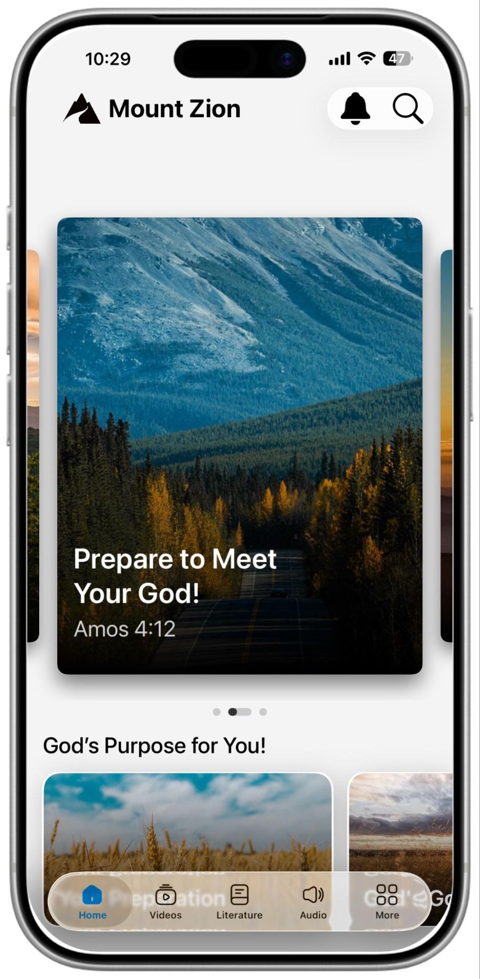 Mt. Zion App – Home